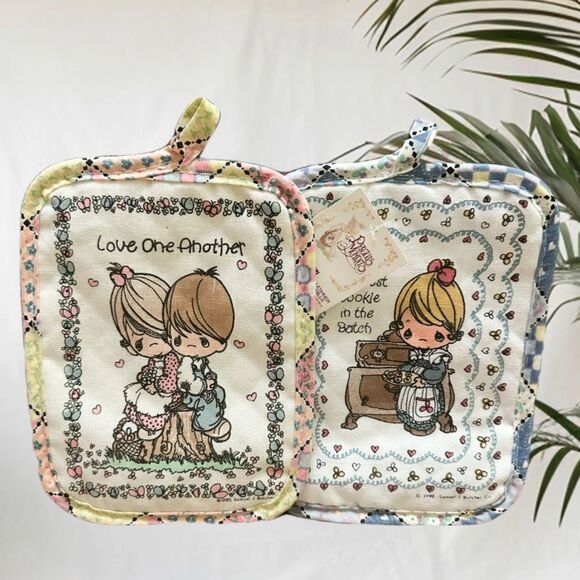 Precious Moments Pair of Pot Holders vintage 90’s - Picture 1 of 9